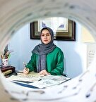 مشق شعر با قلم نی