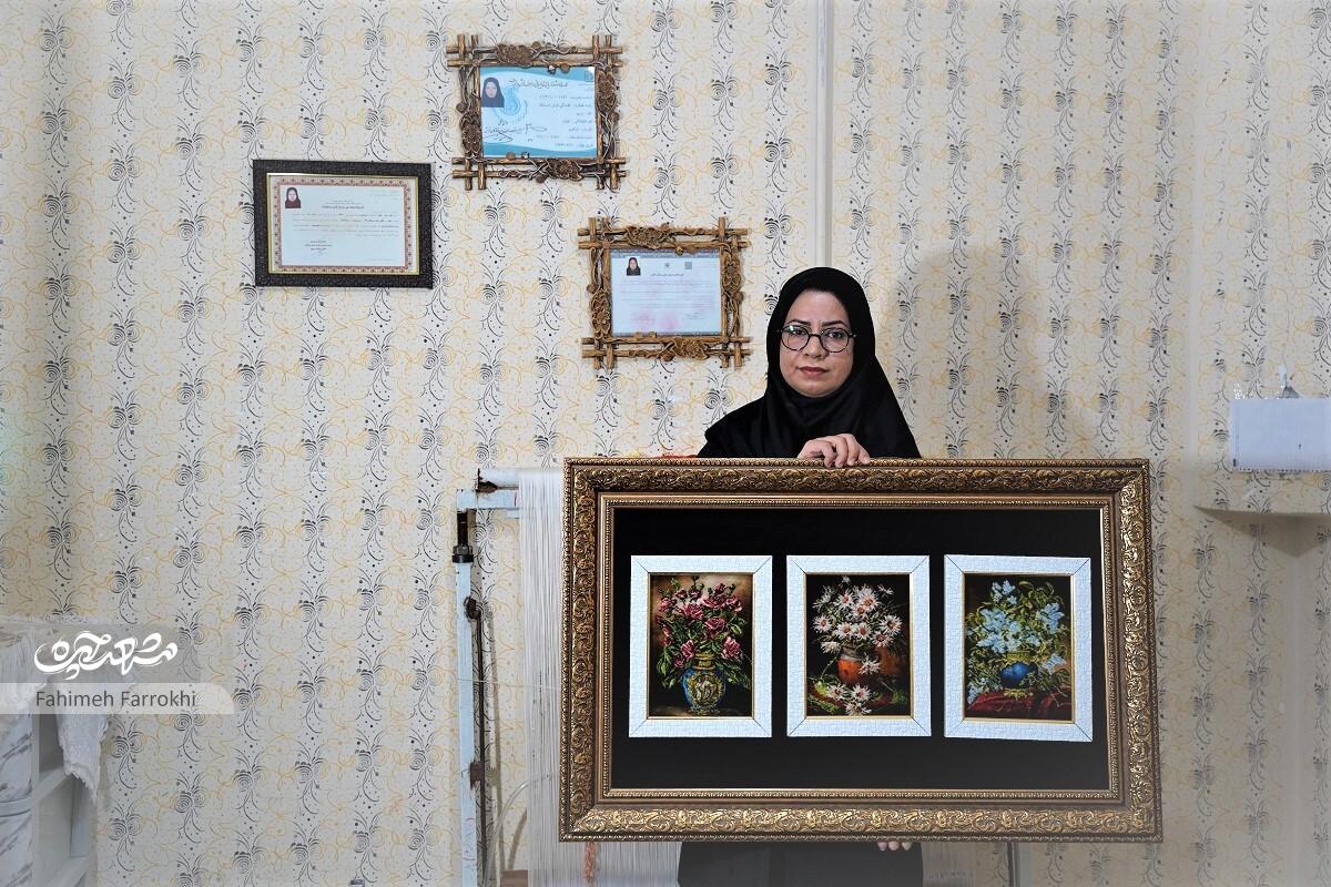 همنشینی رنگها در کارگاه کوچک مریم بلوایه همنشینی رنگها در کارگاه کوچک مریم بلوایه