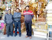 ظروف مسی در سبد سوغات مشهد