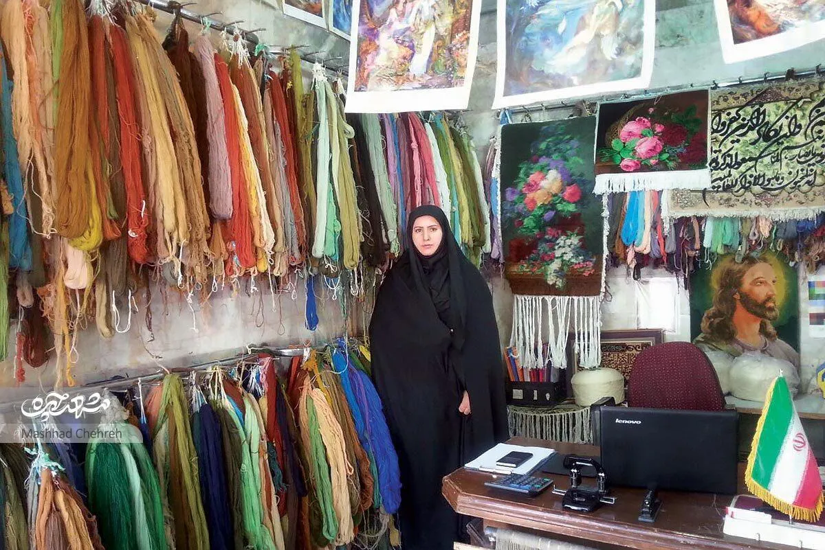 آوازه هنر قالی‌بافی حبیبه خانم تا ژاپن هم رفته است!