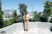 بانوی سبز محله الهیه فضای خاکی کوچه&zwnj;&zwnj;شان را گلکاری کرده است
