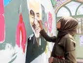 سیمای &laquo;سلیمانی&raquo; در قاب هنرمند کم&zwnj;بینای شهرک شهید رجایی