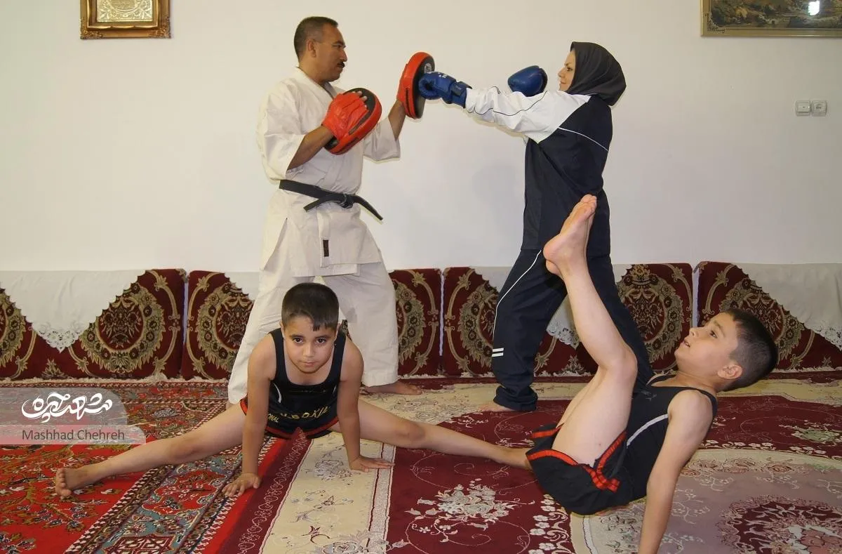 خانه خانواده رزمی کار سیدیان مثل باشگاه است