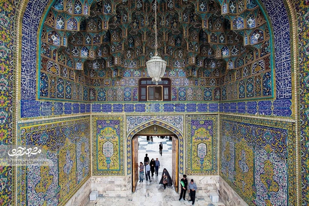 ایوان «تلگراف‌خانه» حرم رضوی نمایشگاه هنر اسلامی است