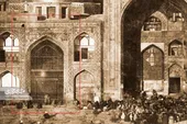 الگوی متفاوت پنجره فولاد صحن عتیق در دوره قاجار