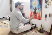 مهدی ناظری، نقاشی که ۶۰ اثر برجسته رنگ روغن دارد