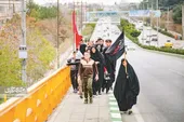 زائران پیاده در مسیر خورشید