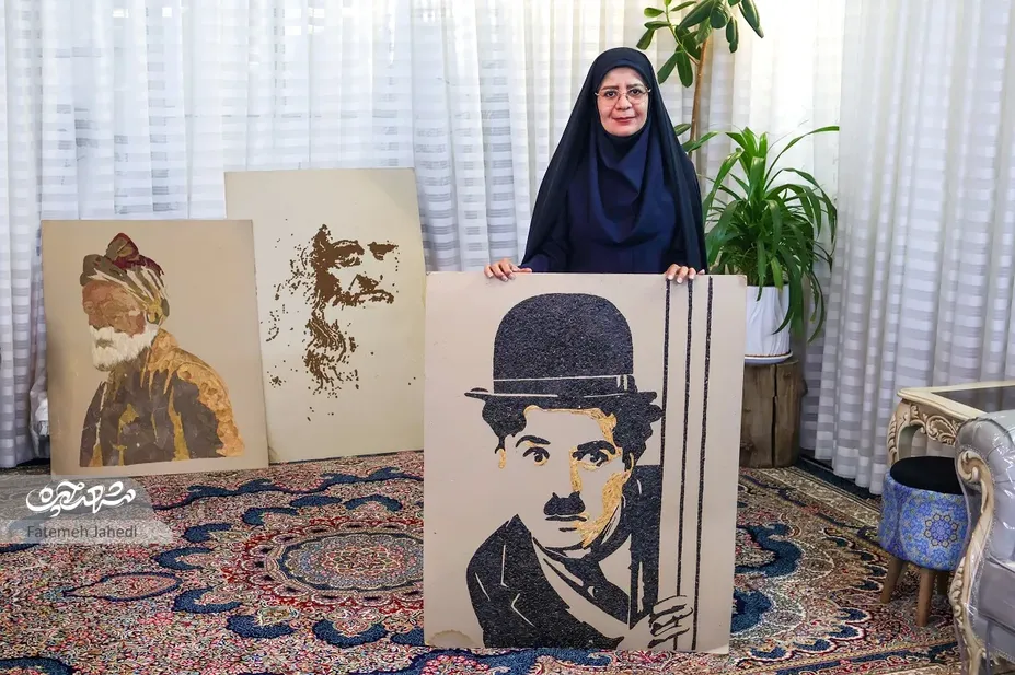 زهره فریمانی با پسماند، اثر هنری خلق می‌کند