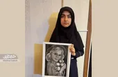 آیدا سلطانی با سیاه&zwnj;قلم&zwnj;هایش به جشنواره خوارزمی رفت